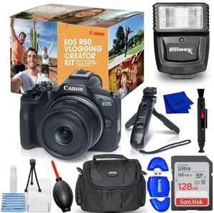 Canon EOS R50 Video Creator Kit 5811C109 - 9PC Accessory Bundle