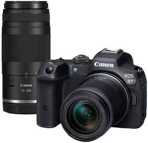Canon EOS R7 Mirrorless Camera with 18-150mm + RF 75-300mm f/4-5.6 Lens