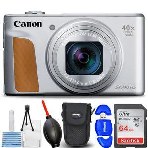 Canon PowerShot SX740 HS Digital Camera (Silver) 2956C001 - Accessory Bundle Canon PowerShot SX740 HS Digital Camera (Silver) 2956C001 - Accessory Bundle