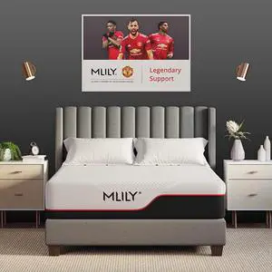 MLILY Manchester United 12 Inch Medium Plush Memory Foam Sports Mattress | CertiPUR-US | | Made in USA