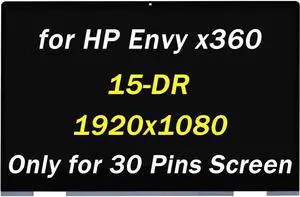 Replacement 15.6'' for HP Envy x360 15-dr0002nx 15-dr0002tu 15-dr0003ca 15-dr0003nh 15-dr0003nia 15-dr1500nd 15-dr1711ng 15-dr1906nz 15-dr1022nr 15-dr1023nr 1920X1080 LCD Touch Screen Assembly