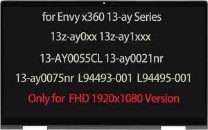 L94493-001 L94495-001 L94494-001 for HP Envy x360 13-ay 13z-ay0xx 13z-ay1xxx 13-AY0055CL 13-ay0021nr 13Z-AY000 13-ay0075nr 13-ay0xxx LCD Display Touch Screen Digitizer + Bezel FHD 30 pin