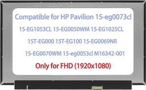 M16342-001 L47876-LD2 for HP Pavilion 15-EG 15T-EG 15-EG1053CL 15-EG1073CL 15-EG0050WM 15-EG1025CL 15T-EG000 15-eg0025cl 15-EG0069NR 15-EG0070WM LCD Screen Replacement Display FHD (Only for Touch)
