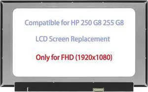 NUOLAISUN 15.6" Replacement for HP 250 G8 255 G8 LCD Screen Replacement Display Panel FHD 1920×1080 (Only for Non Touch)