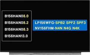 NUOLAISUN LCD Replacement for B156HAN08.0 B156HAN08.2 B156HAN08.3 B156HAN13.0 LP156WFG-SPB2 SPF2 SPF3 NV156FHM-N4N N4G N4K Screen 15.6" 144Hz FHD 1920x1080 72% NTSC Display Panel (Non-Touch)