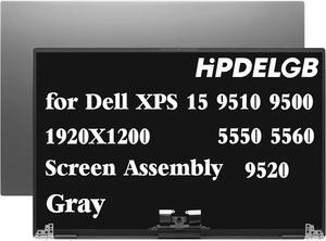 Replacement for Dell XPS 15 9500 9510 9520 Precision 5560 5550 LCD LED Non-Touch Screen Display Assembly Panel 15.6" 1920X1200 IPS FHD Gray