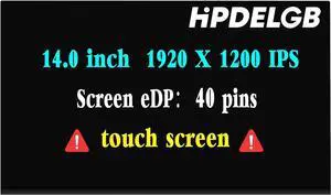 Replacement for Lenovo Thinkpad X1 Carbon Gen 9 10 11 21HM000KUS 21HM002DUS LCD Screen LED Display Panel 1920x1200 WUXGA IPS 40 Pin Touch Screen