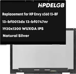13-bf Screen Replacement for HP Envy x360 13-bf 13-bf0013dx 13-bf0747nr 13-bf0xxx 13t-bf0xx LCD Display Touch Screen Digitizer Assembly 13.3" 1920x1200 WUXGA IPS 30Pin IPS (Natural Silver)