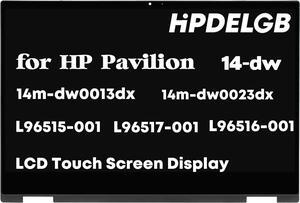 Replacement for HP Pavilion x360 14m-dw 14t-dw 14m-dw0013dx 14m-dw0023dx 14M-DW1023DX 14M-DW1033DX 14-DW0097NR L96515-001 L96517-001 L96516-001 LCD Display Touch Screen Digitizer Assembly