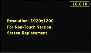 16.0" New Screen Replacement for Dell Inspiron 16 5620 5625 P117F P117F001 P117F002 FHD 1920x1200 30Pin LED LCD Display Screen Panel(Only for Non Touch)