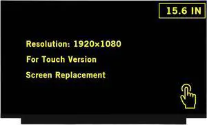 15.6" New Screen Replacement for Dell Inspiron 15 5584 i5584 P85F P85F001 T1NG3 FHD 1920x1080 40Pin Touch Version LED LCD Display Screen Panel