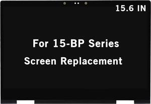 15.6" Replacement for HP Envy x360 15-bp143cl 15-bp051nr 15-bp152nr 15-bp175nr 15m-bp011dx 15m-bp012dx 15m-bp111dx 15m-bp112dx 925736-001 1080P Touch Screen Digitizer Assembly Bezel with Board