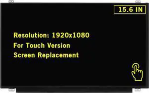 NUOLAISUN 15.6" New Screen Replacement for Dell Inspiron 15 5570 P75F P75F001 FHD 1920x1080 40Pin Touch Screen LED LCD Display Panel