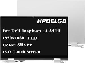 Replacement for Dell Inspiron 14 5410 2in1 LCD Display Touch Screen Digitizer Assembly Silver FHD 1920x1080 140