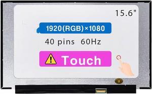 NUOLAISUN Screen Replacement NV156FHM-T07 V8.1 for Lenovo 5D10V82421 5D10W46422 15.6" FHD 1920x1080 40 pin LCD Touch Screen Display Panel