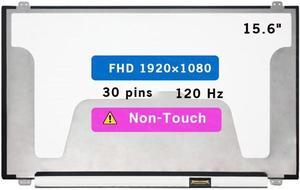 15.6" Screen Replacement for MSI Stealth GS63 8RE-010US LCD Display Panel 30 pin 120 Hz (FHD 1920 * 1080 Non-Touch)
