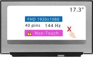 17.3" Screen Replacement for HP Omen 17-CK 17-CK0000 17-CK0372NR 17-CK1111NR 17-CK1010NR 17-CK0371NR 17-CK0065CL 17-CK0010CA M57127-001 LCD Display Panel 40 pins 144 Hz (FHD 1920 * 1080 Non-Touch)