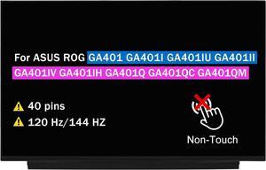 LM140LF1F-01 LM140LF1F01 for ASUS ROG GA401 GA401I GA401IU GA401II GA401IV GA401IH GA401Q GA401QC GA401QM FHD 40 pin 120 Hz/144 HZ 14.0" LCD Non-Touch Screen Replacement Display Panel