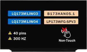 NUOLAISUN 17.3" Screen Replacement LQ173M1JW03 LQ173M1JW04 B173HAN05.1 LP173WFG-SPV3 for MSI GP75 GE75 GP75 GS75 GP76 GE76 GS76 GT76 GP76 FHD 1920x1080 40 pins 300 HZ LCD Non-Touch Display Panel