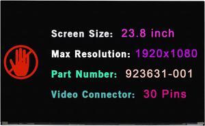23.8" LCD Replacement for MV238FHM-N20 MV238FHM N20 Screen 923631-001 30 pins Display Panel FHD 1920×1080 (Non-Touch Version)