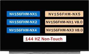 NUOLAISUN 15.6" Screen Replacement NV156FHM-NX5 NV156FHM-NX3 V8.0 NV156FHM-NX1 V8.0 NV156FHM-NX2 NV156FHM-NX4 FHD 1920x1080 40 pins 144 HZ LCD Non-Touch Display Panel