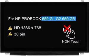 NUOLAISUN 15.6" LCD Screen Replacement NT156WHM-N42 V8.0 for HP ELITEBOOK 850 G1 850 G2 850 G3 850 G4 Non-Touch Display Panel HD 1366 x 768 30 pin 60Hz 45% NTSC (with Tabs)