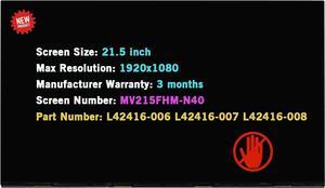 NUOLAISUN LCD Replacement MV215FHM-N40 MV215FHM N40 for M215HCA-L3B LM215WF9 SSA1 M215HAN01.1 Non-Touch Screen 21.5" Display Panel FHD 1920×1080 (Non-Touch Version)