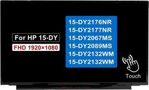 15.6" Touch Screen Replacement NV156FHM-T01 for HP 15-DY 15-DY2176NR 15-DY2177NR 15-DY2067MS 15-DY2132WM 15-DY2089MS P/N M44842-001 FHD 1920x1080 40 pins Display Panel (Not for HD 1366 * 768)