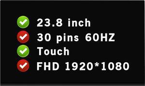 23.8" Display Panel LM238WF5 (SS)(E5) Compatible with HP 24-D 24-df0072ds FHD 1920 * 1080 30 pins LCD Touch Screen Replacement (Not for Non-Touch)