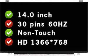 14.0" for Dell INSPIRON 14 5447 HD 1366 * 768 30 pins LCD Non-Touch Screen Replacement Display Panel (Not for FHD)