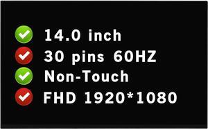 NUOLAISUN FHD 1920x1080 30 pins LCD Non-Touch Screen Replacement for ASUS Vivobook 14 X1404 Series 14.0" Display Panel (No Tabs)