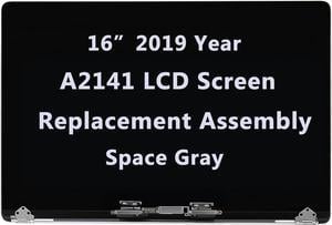 16" LCD Screen Replacement for MacBook pro A2141 EMC 3347 Retina True Tone 2019 LCD Screen Replacement Display Assembly MVVL2LL/A MVVM2LL/A 661-14200(Space Gray)