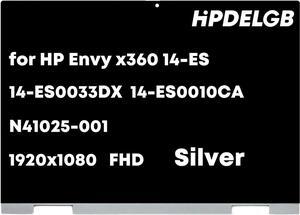 Replacement for HP Envy x360 14-ES 14T-ES 14T-ES000 14-ES0013DX 14-ES0033DX 14-ES0010CA N41025-001 LCD LED Touch Screen Display Digitizer Assembly W/Bezel Panel 14.0" 1920x1080 IPS