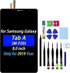8.0" Replacement for Samsung Galaxy Tab A & S Pen 2019 LCD Screen SM-P200 Display SM-P205 Digitizer P200 P205 LCD Touch Screen Assembly Panel (Black)