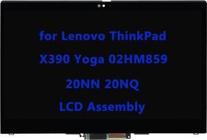 NUOLAISUN 13.3" LCD Screen Replacement for Lenovo ThinkPad X390 Yoga 02HM859 20NN 20NQ Display LED Touch Screen Digitizer Bezel Assembly FHD