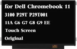 Original for Dell Chromebook 11 3100 P29T P29T001 11A G6 EE G7 G8 EE 11MK G9 EE Touch B116XAK01.1 B116XAK01.2 N116BCN-EA1 NV116WHM-T01 LCD Screen Display Replacement 40Pin HD 1366x768 Touch Screen