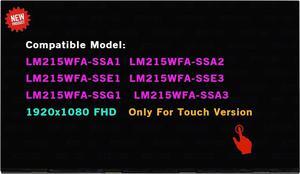 NUOLAISUN 21.5" Screen Replacement for LM215WFA (SS)(A3) LM215WFA-SSA1 LM215WFA SS A2 LM215WFA-SSE1 LM215WFA-SSE3 LM215WFA-SSG1 LCD Display Repair Panel 1920x1080 FHD (Touch Version)