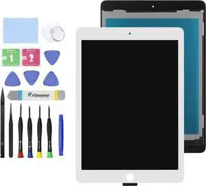 9.7" New Screen Replacement for iPad Air 2 (2nd Gen) A1566 A1567 LCD Display Glass Touch Digitizer Premium Kit with Tools - White