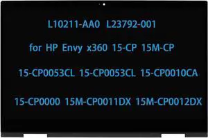NUOLAISUN L23792-001 Screen Replacement for HP Envy X360 15-CP0053CL 15M-CP0011DX 15M-CP0012DX 15-CP 15M-CP 15Z-CP000 15.6" LCD Touch Screen Display Digitizer Assembly FullHD(1920 * 1080)