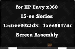 NUOLAISUN replacement for HP 15-ee 15z-ee 15m-ee 15m-ee0013dx 15m-ee0023dx 15-ee0047nr L93181-001 L93183-001 FullHD IPS LCD Display Touch Screen Digitizer Assembly Bezel with Board