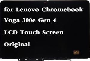 Original New Screen Replacement for Lenovo Chromebook Yoga 300e Gen 4 LCD Touch Screen Display Digitizer Assembly Bezel 5D11C95912 5D11C95908 5D11C95909 5D11C95910 5D11C95911 5D11C95913 5M11H61340