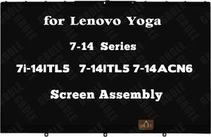 NUOLAISUN Screen Replacement for Lenovo Yoga 7 14 7i 14ITL5 7-14ITL5 7-14ACN6 82N7 82BH 82LW 5D10S39740 LCD Touch Screen Display Digitizer Assembly Bezel FHD 1920x1080 IPS
