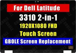 NUOLAISUN Screen Replacement for Dell Latitude 3310 P95G P95G002 7Y0MM TG1WM 135WG LCD Touch Screen Display Assembly Bezel with Board 1920x1080 FHD