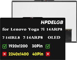 NUOLAISUN Screen Replacement for Lenovo Yoga 7i 14ARP8 14IRL8 Gen 8 7-14IRL8 7-14ARP8 82YL 82YM IPS 1920x1200 30pin LCD Touch Screen Display Digitizer Assembly OLED