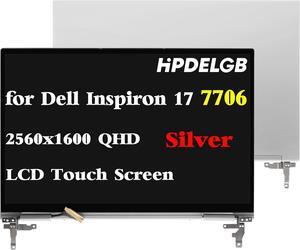 NUOLAISUN Replacement for Dell Inspiron 17 7706 2-in-1 QHD 2560×1600 LCD Touch Screen Assembly Display Silver