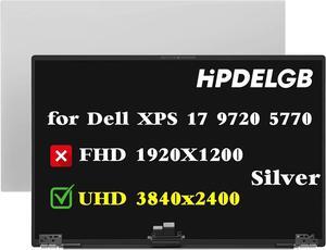 NUOLAISUN Replacement for Dell XPS 17 9720 Precision 5770 LCD Touch Display Screen Assembly 17.3" 3840x2400 UHD 4K+ IPS Silver
