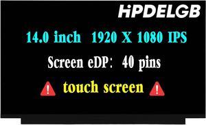 HPDELGBR Replacement for Lenovo ThinkPad L14 Gen 3 L14 Gen 4 FRU 5D11L93163 SD11L93164 LCD Screen 14.0 inch 1080P 40PIN FHD 1920x1080 IPS LCD Display (Only for Touch Screen)