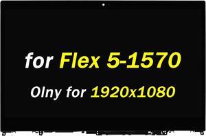 Replacement for Lenovo Flex 5-1570 80XB 81CA 81CA0008US 81CA0009US 80XB0008US FHD 1080P LCD Touch Screen Digitizer Assembly Bezel with Control Board (Not for Flex 5-15 15IIL05 5-14IIL05)