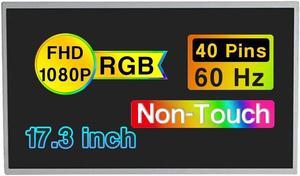 Replacement for Dell Inspiron 17R 5737 17.3" FHD 1920×1080 40 Pins Non-Touch Screen LCD Display Panel (Not for HD+/ 30Pins Version)