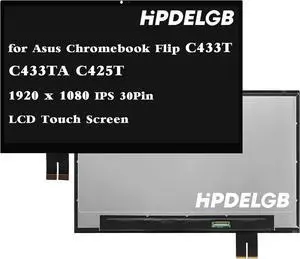 Replacement for Asus Chromebook Flip C433T C433TA C425T LCD Touch Screen Assembly 14.0" FHD 1920 x 1080 IPS 30Pin IPS